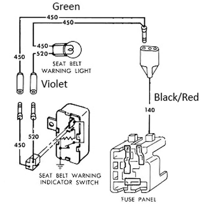  Electrical Schematic for 1965 Mustang Seat Belt Warning