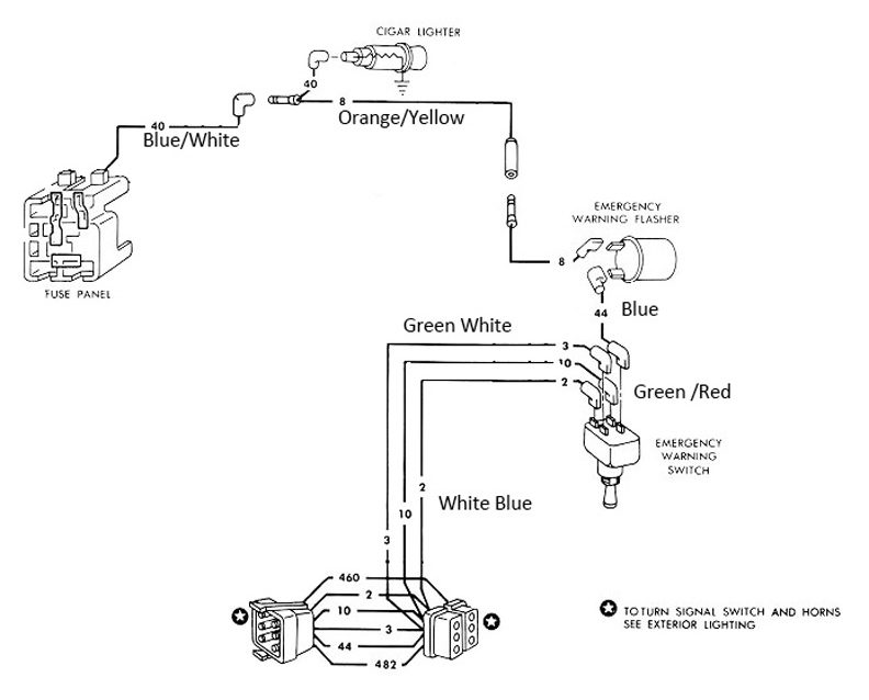 Electrical Schematic for 1966 Mustang Emergency Flashers