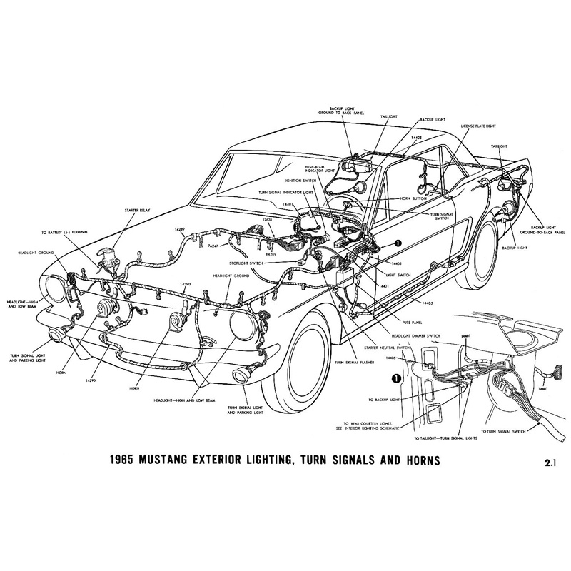 Electrical Harness Drawing for 1965 Mustang External