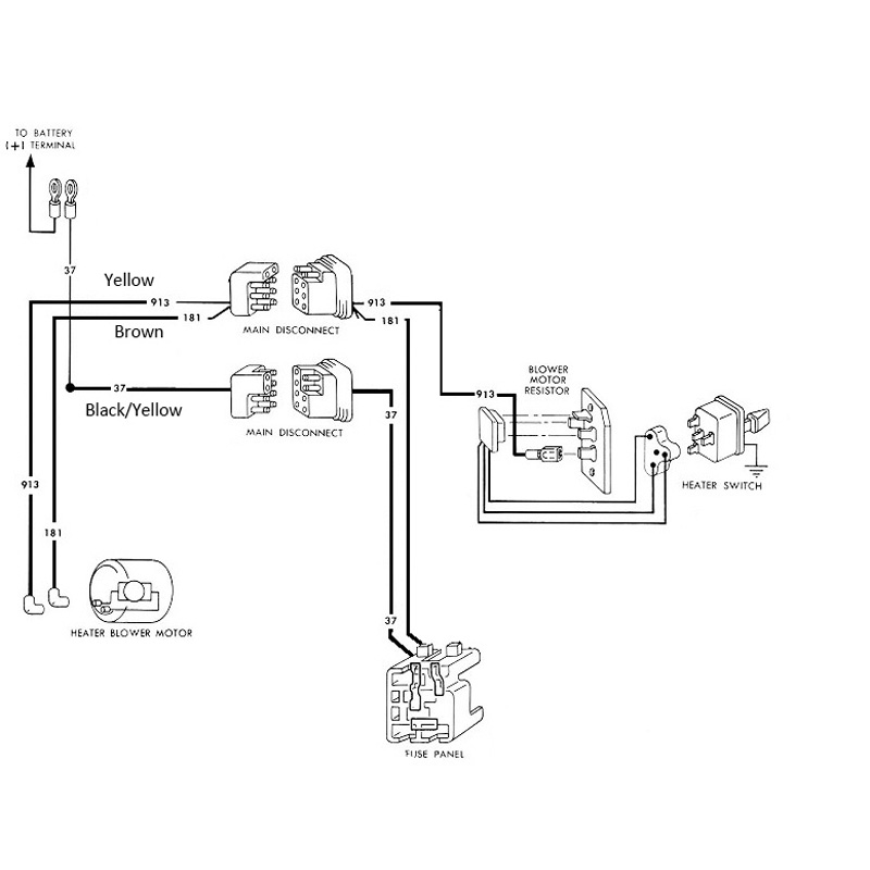 Electrical Schematic for 1965 Mustang Heater