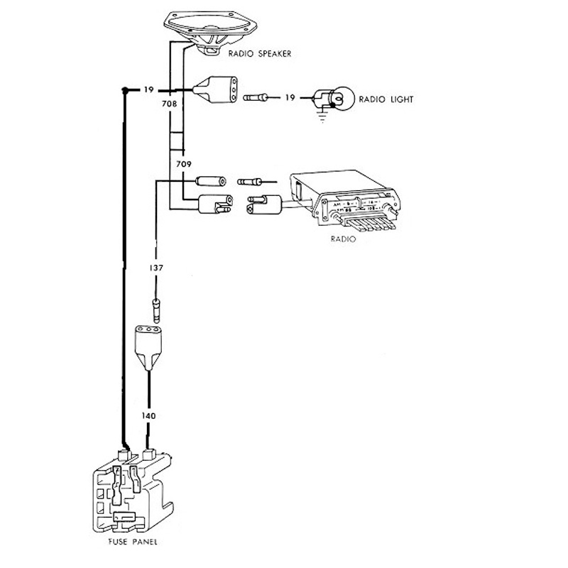 Electrical Schematic for 1965 Mustang Radio