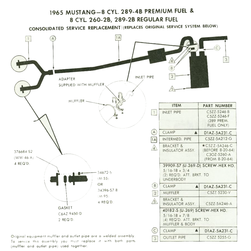 V8 2bbl & 4 bbl single schematic