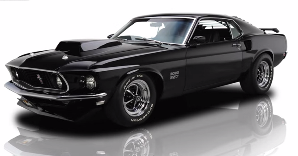Flat Black 1969 Ford Mustang