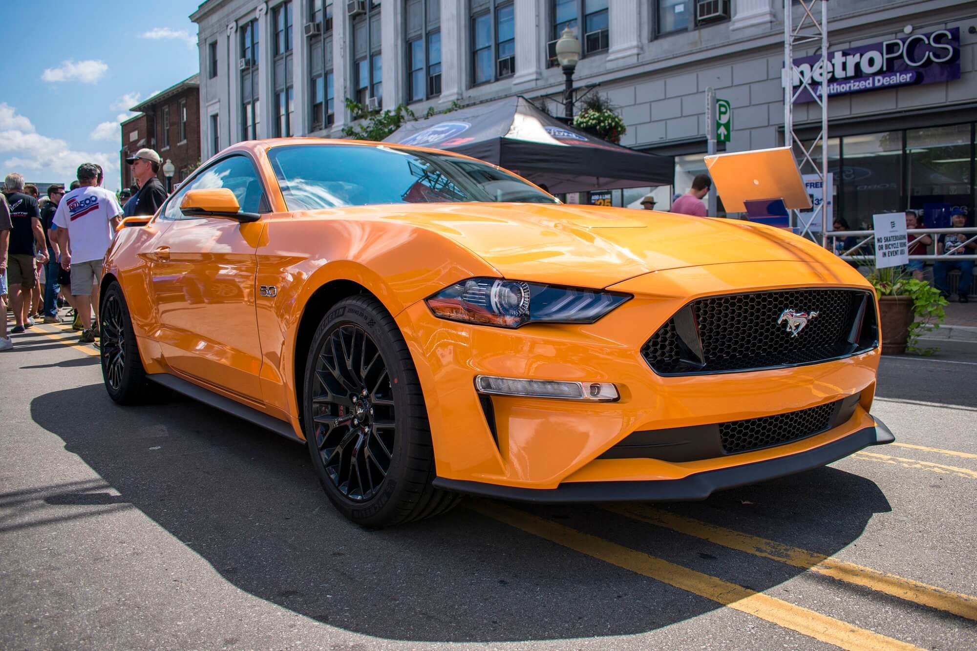 Orange Fury 2018 Ford Mustang