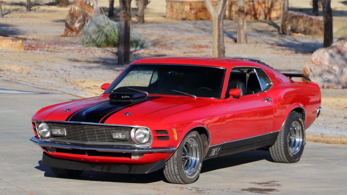 Red 1970 Ford Mustang