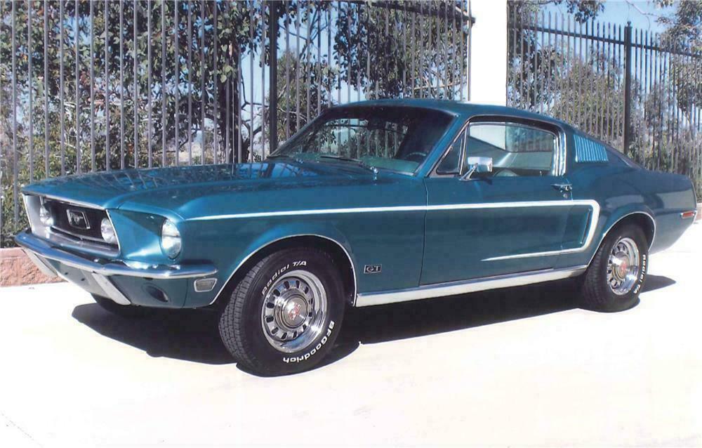 Gulfstream Aqua 1968 Ford Mustang