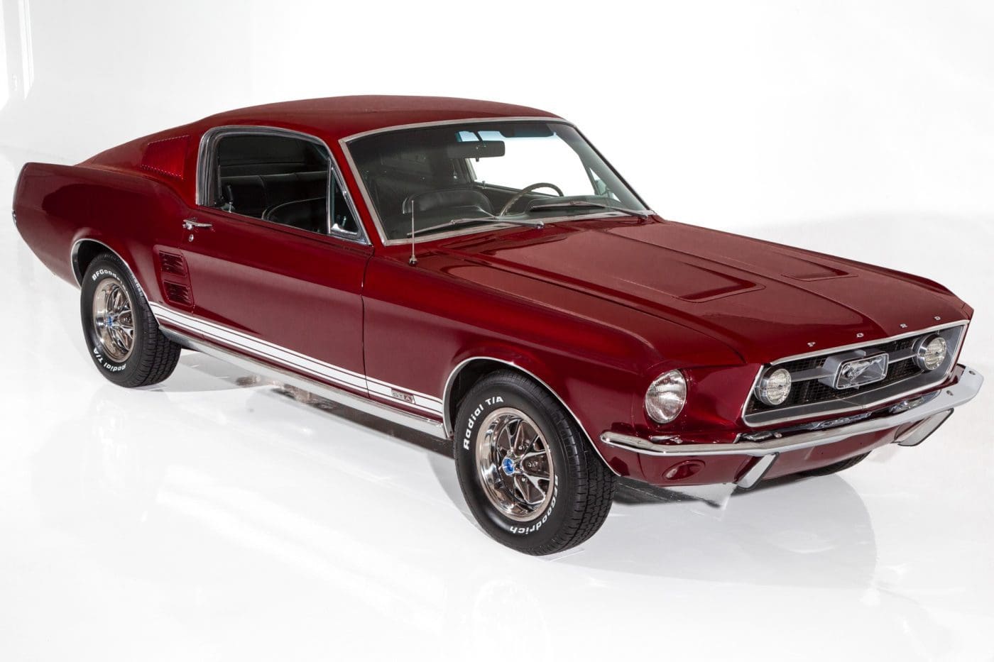 Vintage Burgundy 1967 Ford Mustang