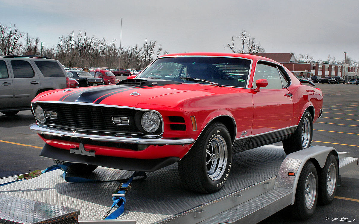 Red 1970 Ford Mustang