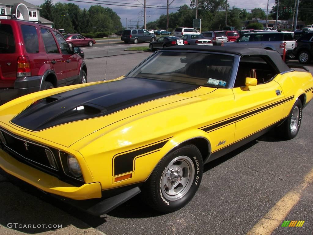 Medium Bright Yellow 1973 Ford Mustang