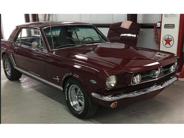 Vintage Burgundy 1965 Ford Mustang