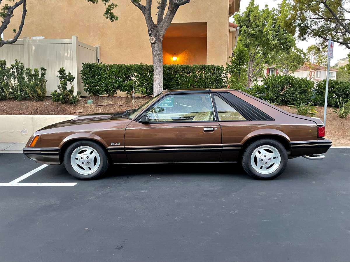 Dark Clove Brown 1985 Ford Mustang