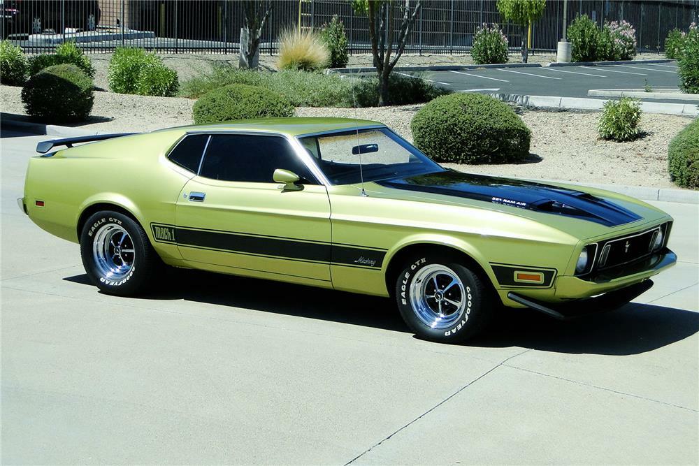 Bright Green Gold 1974 Ford Mustang