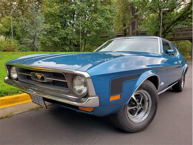 Bright Blue 1972 Ford Mustang