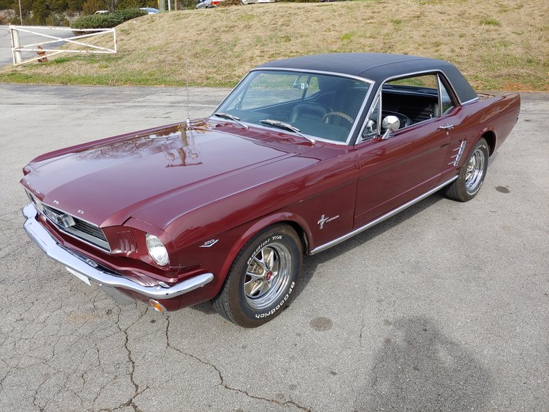 Vintage Burgundy 1966 Ford Mustang