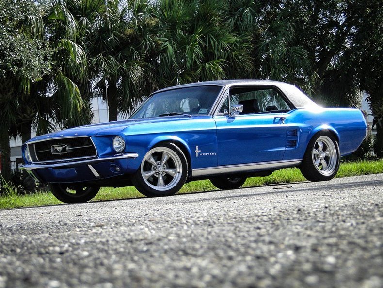 Dark Blue 1967 Ford Mustang