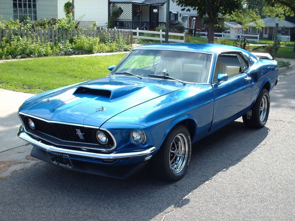 Winter Blue 1969 Ford Mustang