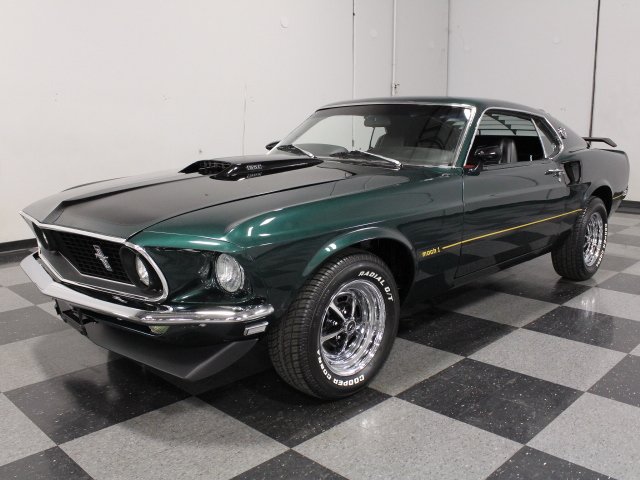 Olive Green 1969 Ford Mustang