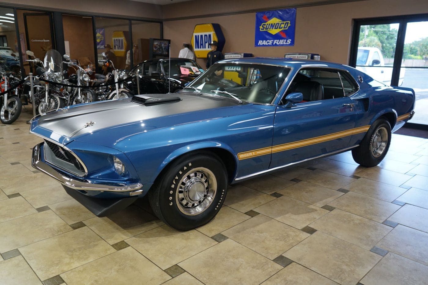 Sierra Blue 1969 Ford Mustang