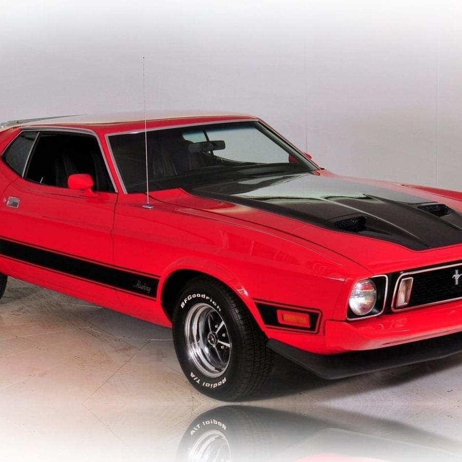 Bright Red 1973 Ford Mustang
