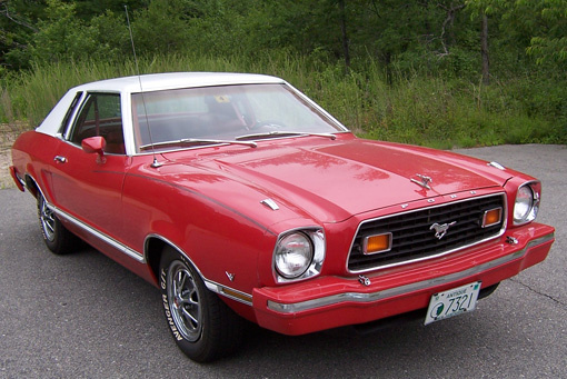 Bright Red 1977 Ford Mustang