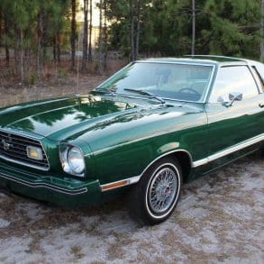 Dark Yellow Green 1974 Ford Mustang