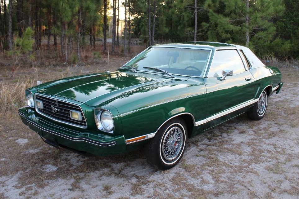 Dark Yellow Green 1974 Ford Mustang