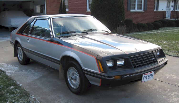 Silver 1980 Ford Mustang