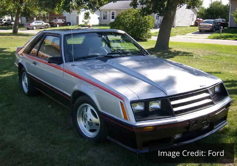 Silver 1980 Ford Mustang