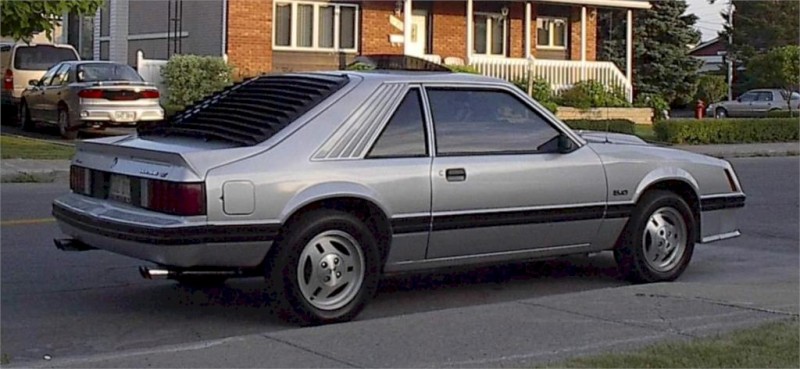 Silver 1982 Ford Mustang