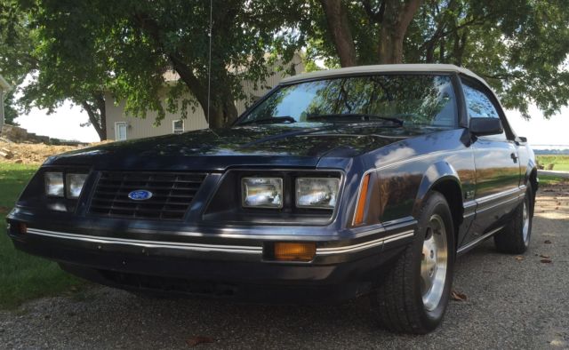 Dark Academy Blue 1983 Ford Mustang