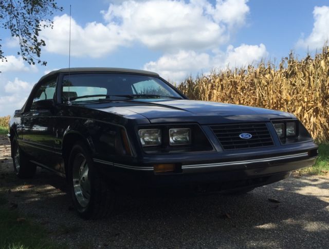 Dark Academy Blue 1983 Ford Mustang