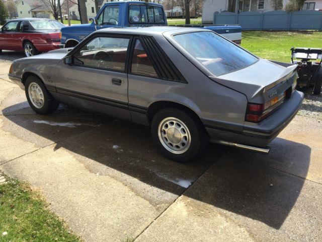 Silver 1983 Ford Mustang