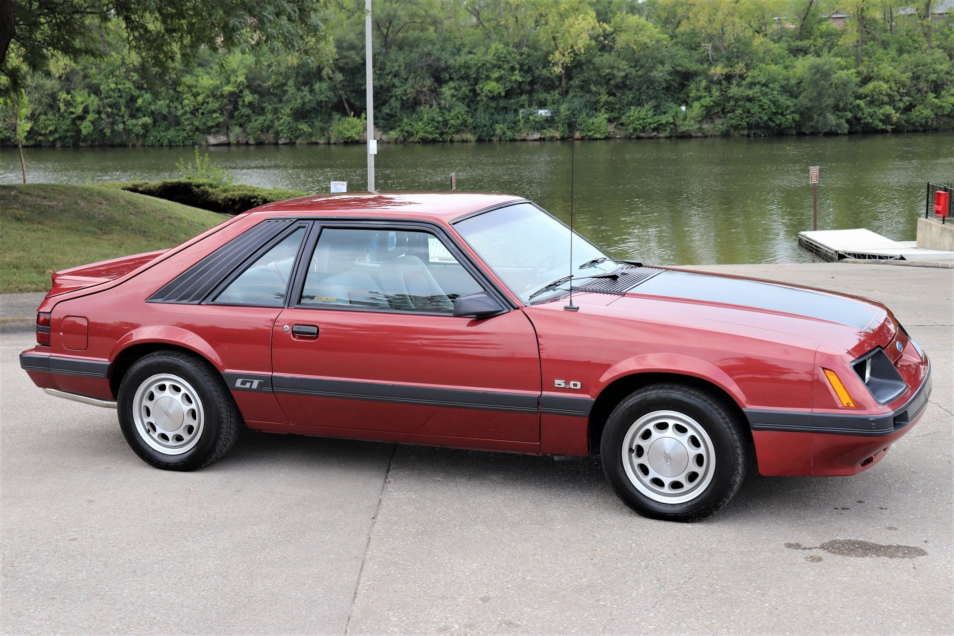 Light Canyon Red 1985 Ford Mustang