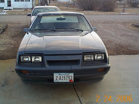 Dark Gray 1988 Ford Mustang