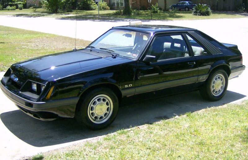 Black 1986 Ford Mustang