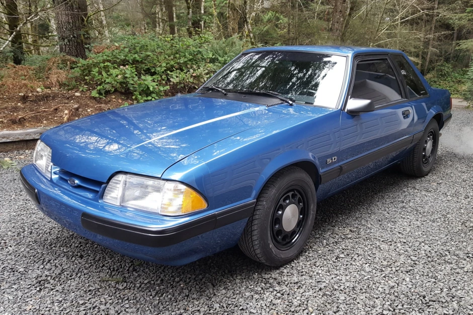Medium Shadow Blue 1987 Ford Mustang