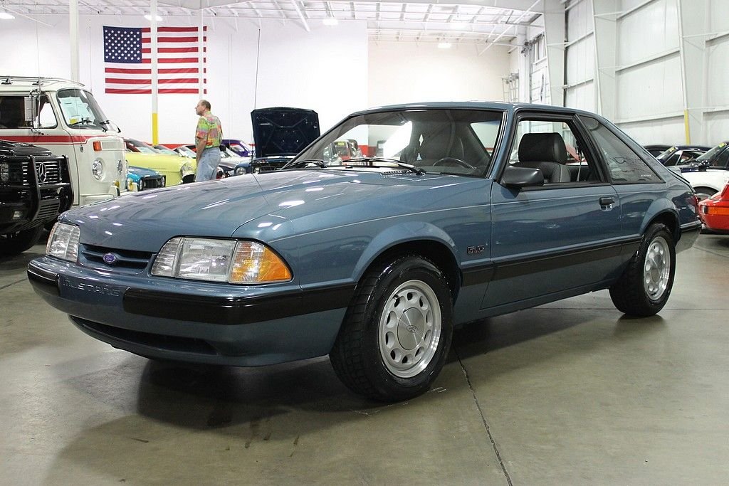 Medium Shadow Blue 1989 Ford Mustang