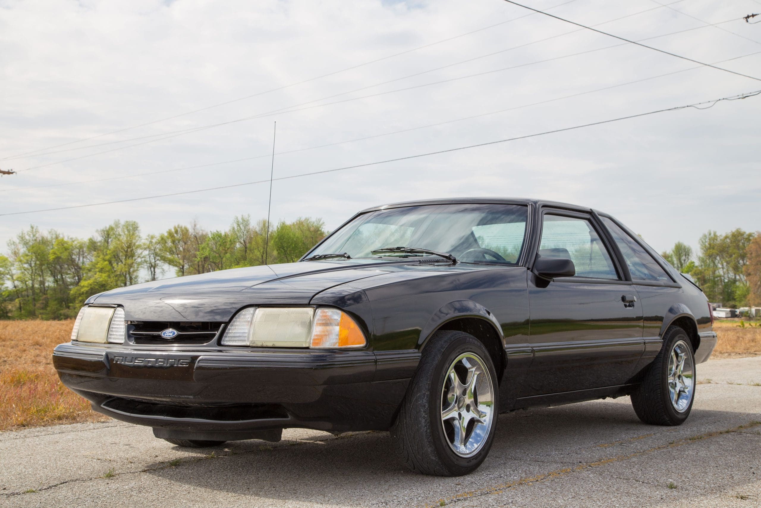Black 1990 Ford Mustang