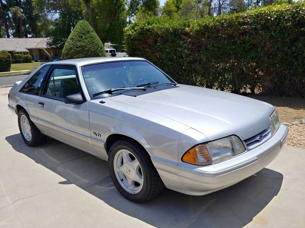 Silver 1993 Ford Mustang