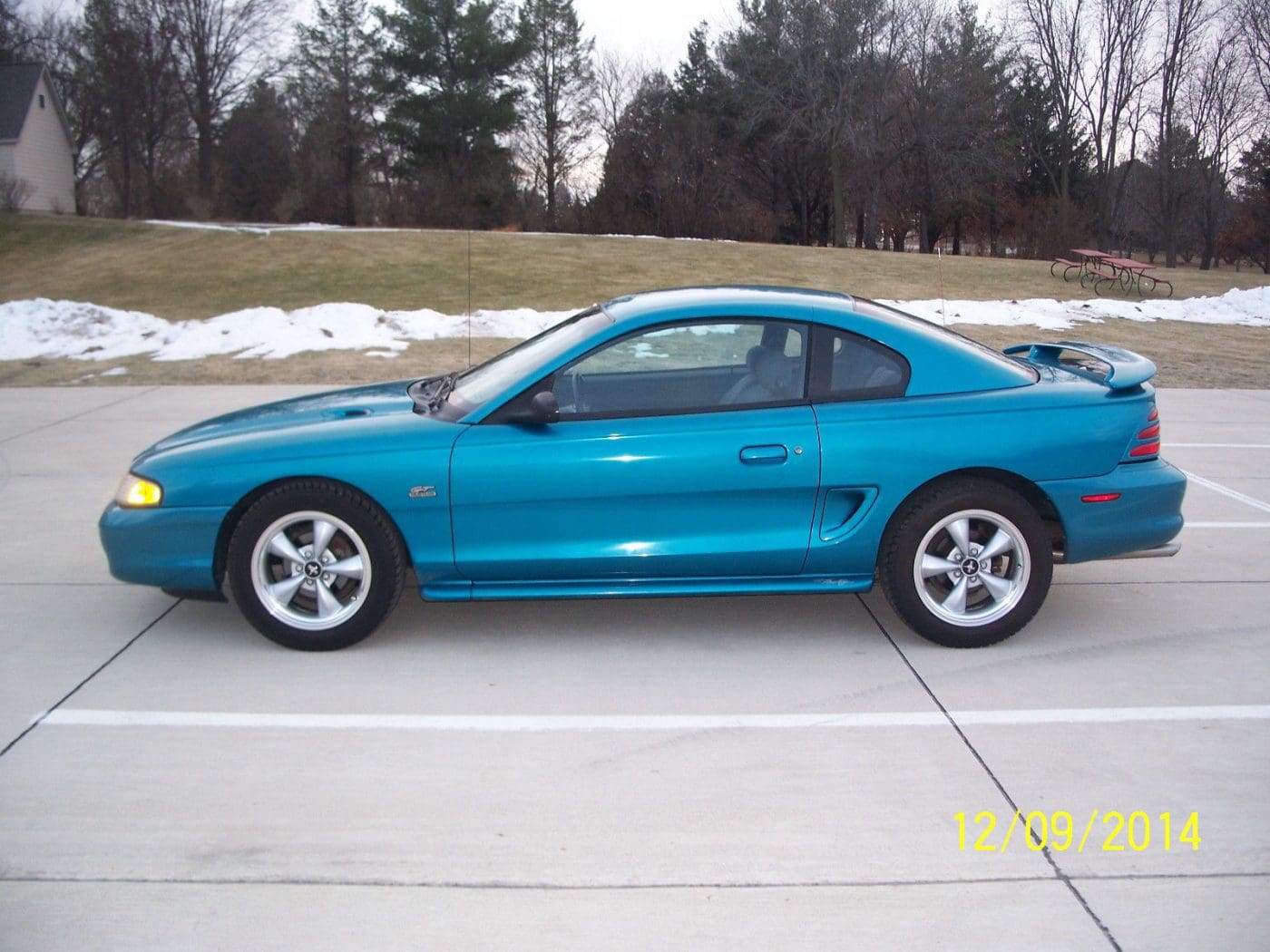 Teal 1994 Ford Mustang