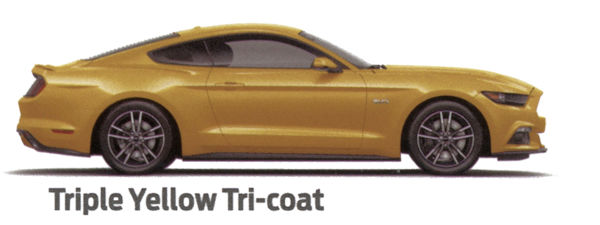 2015 Mustang Yellow Tri-coat