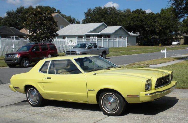 Bright Yellow 1975 Ford Mustang