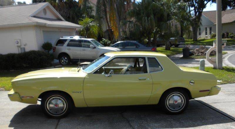 Bright Yellow 1975 Ford Mustang