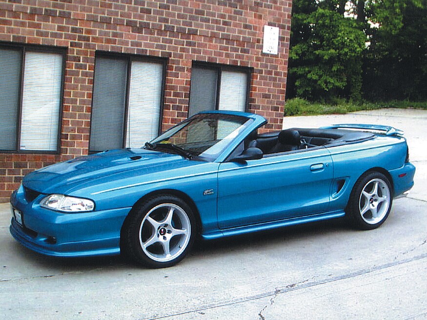 Teal 1995 Ford Mustang