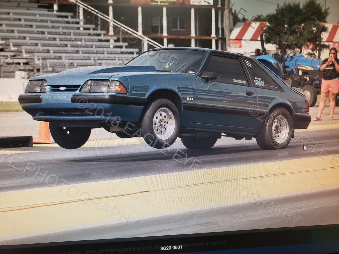 Medium Shadow Blue 1988 Ford Mustang