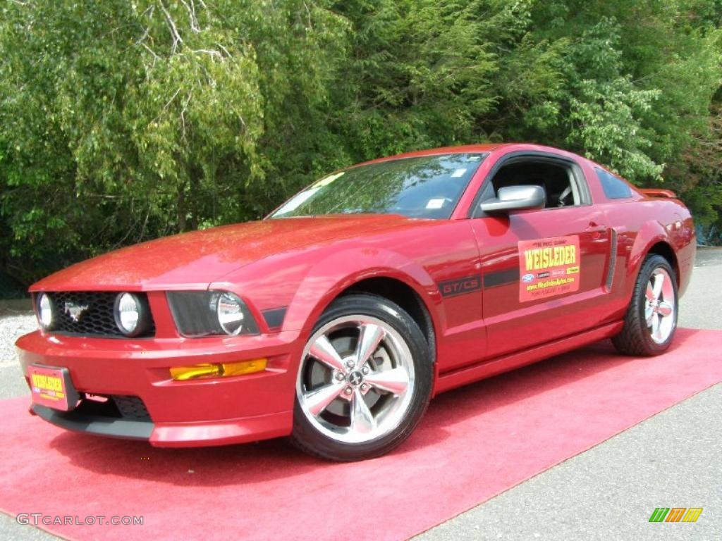 Dark Candy Apple Red 2008 Ford Mustang