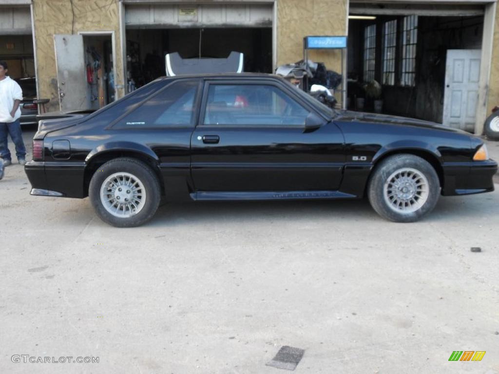 Black 1990 Ford Mustang