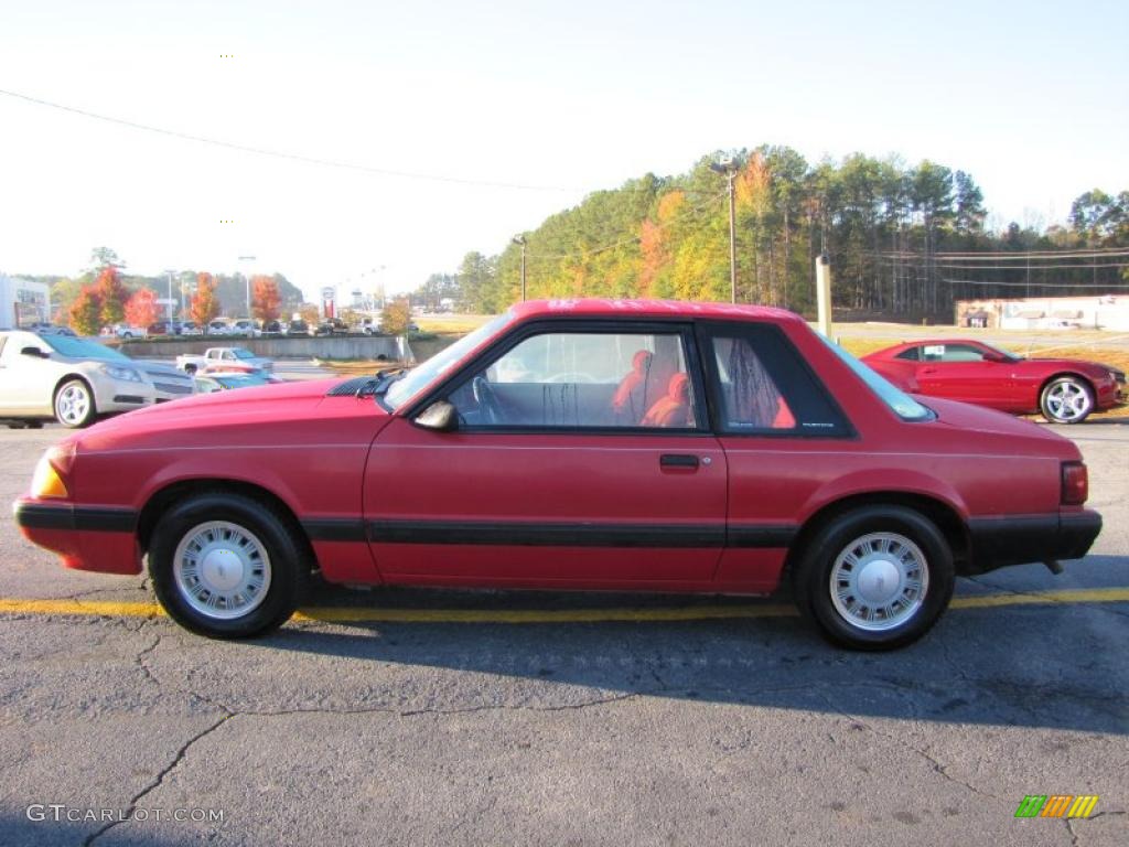 Bright Red 1989 Ford Mustang