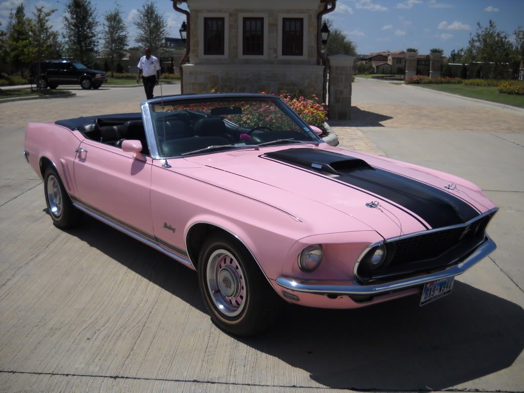 Image result for pink color, 1967 Mustang