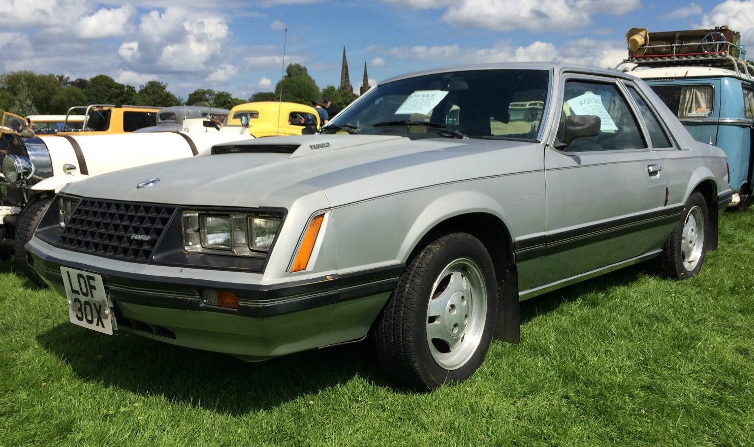 Silver 1981 Ford Mustang
